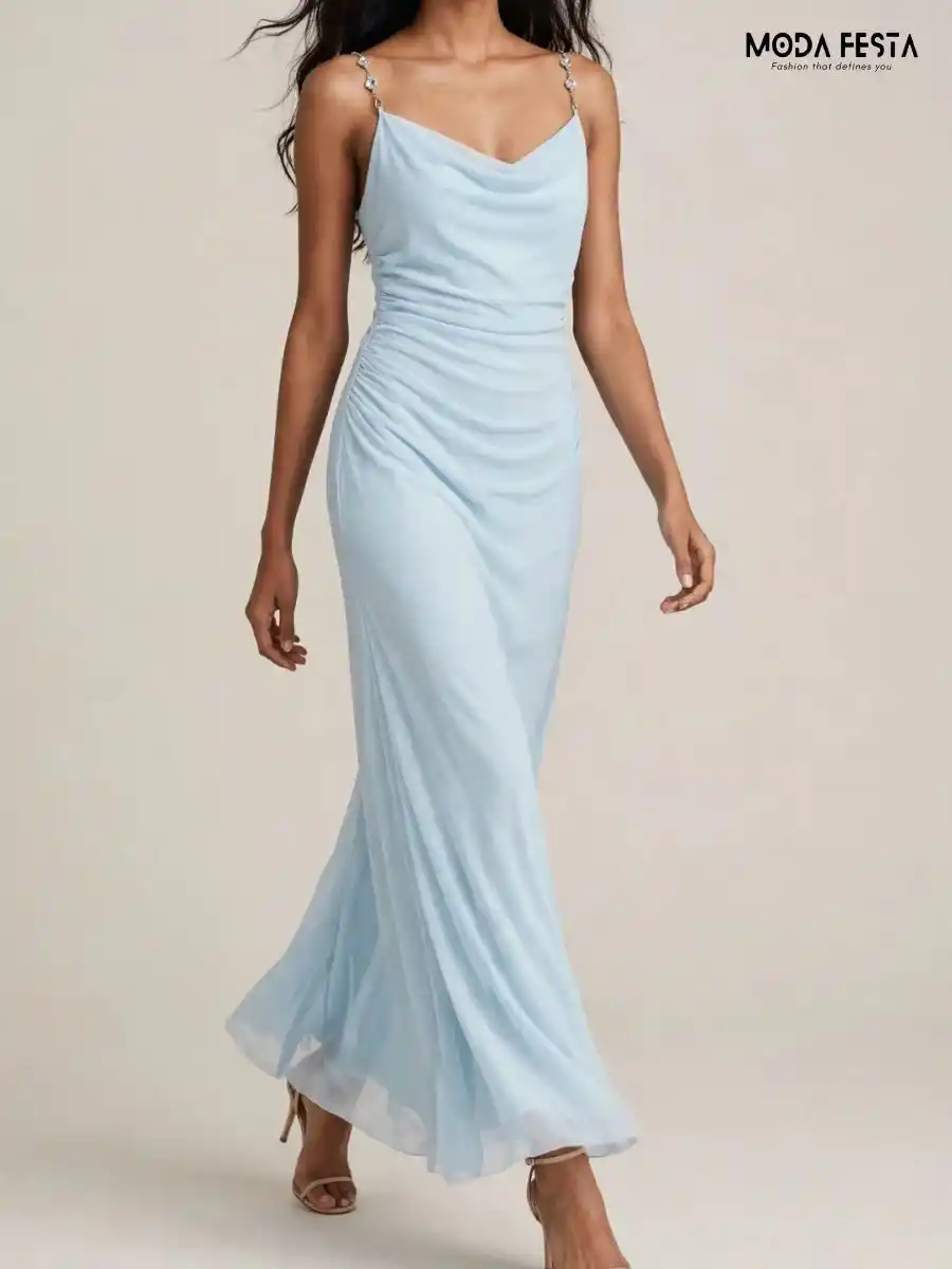ModaFesta -elegant-light-blue-cowl-neck-maxi-dress
