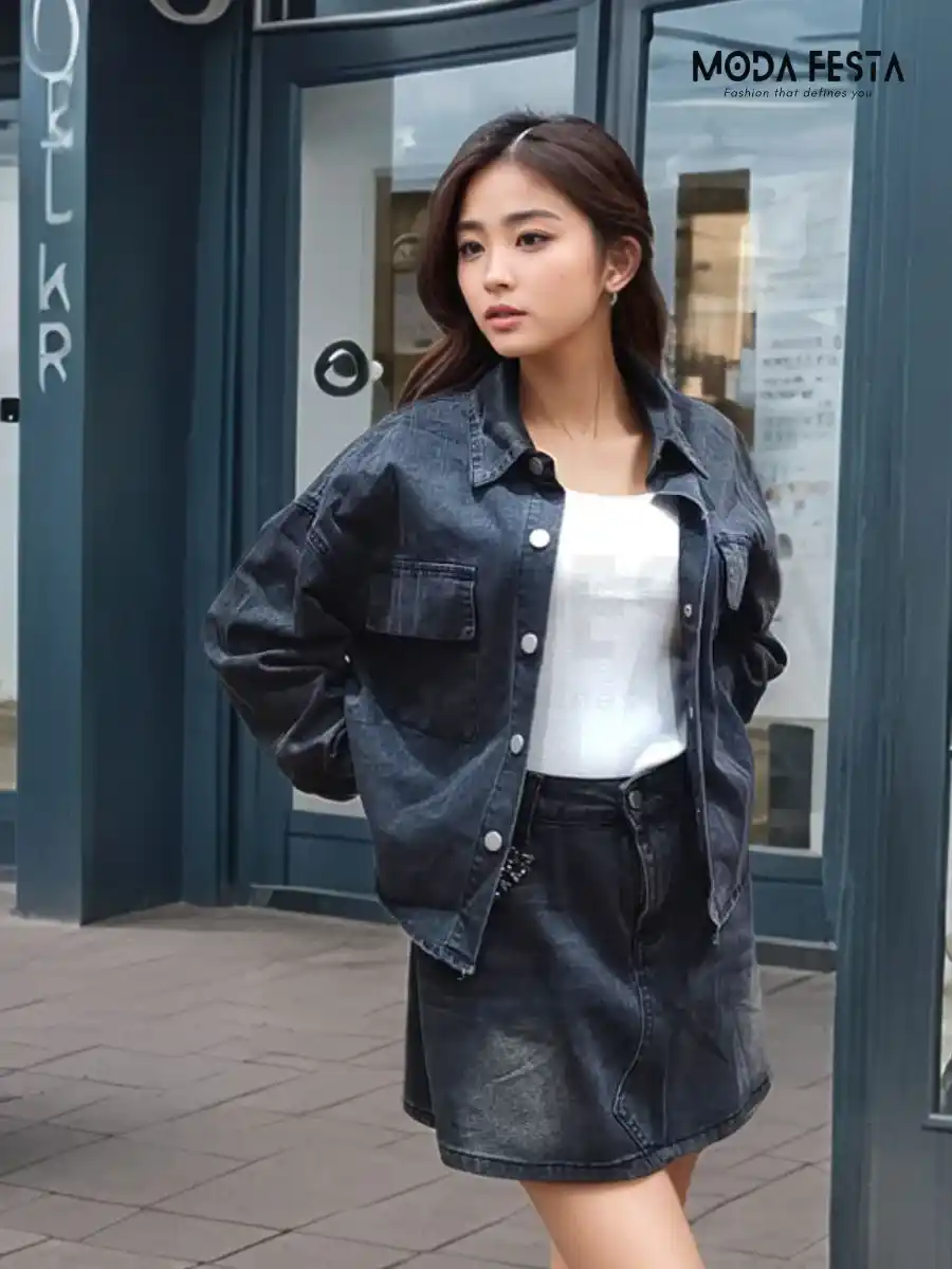 ModaFesta -casual-crop-jacket-black