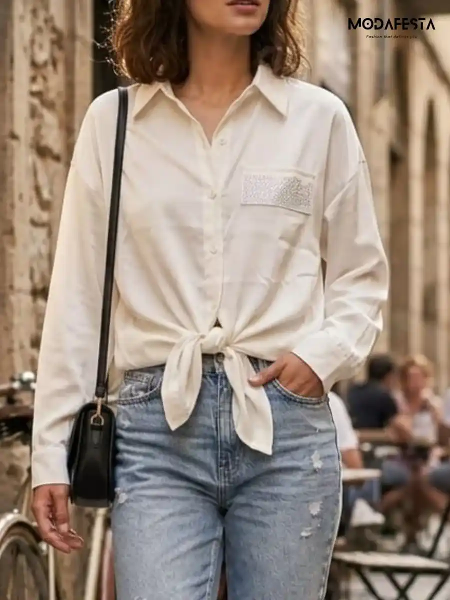 ModaFesta -cream-satin-lace-back-shirt