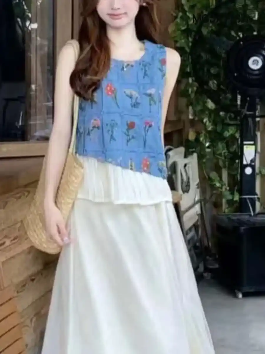 ModaFesta -floral-embroidered-peplum-top-blue