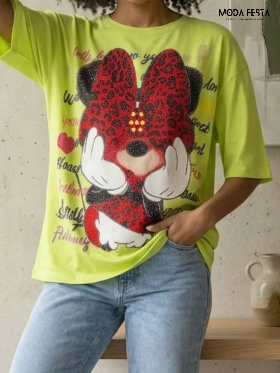 ModaFesta -lime-minnie-mouse-tee