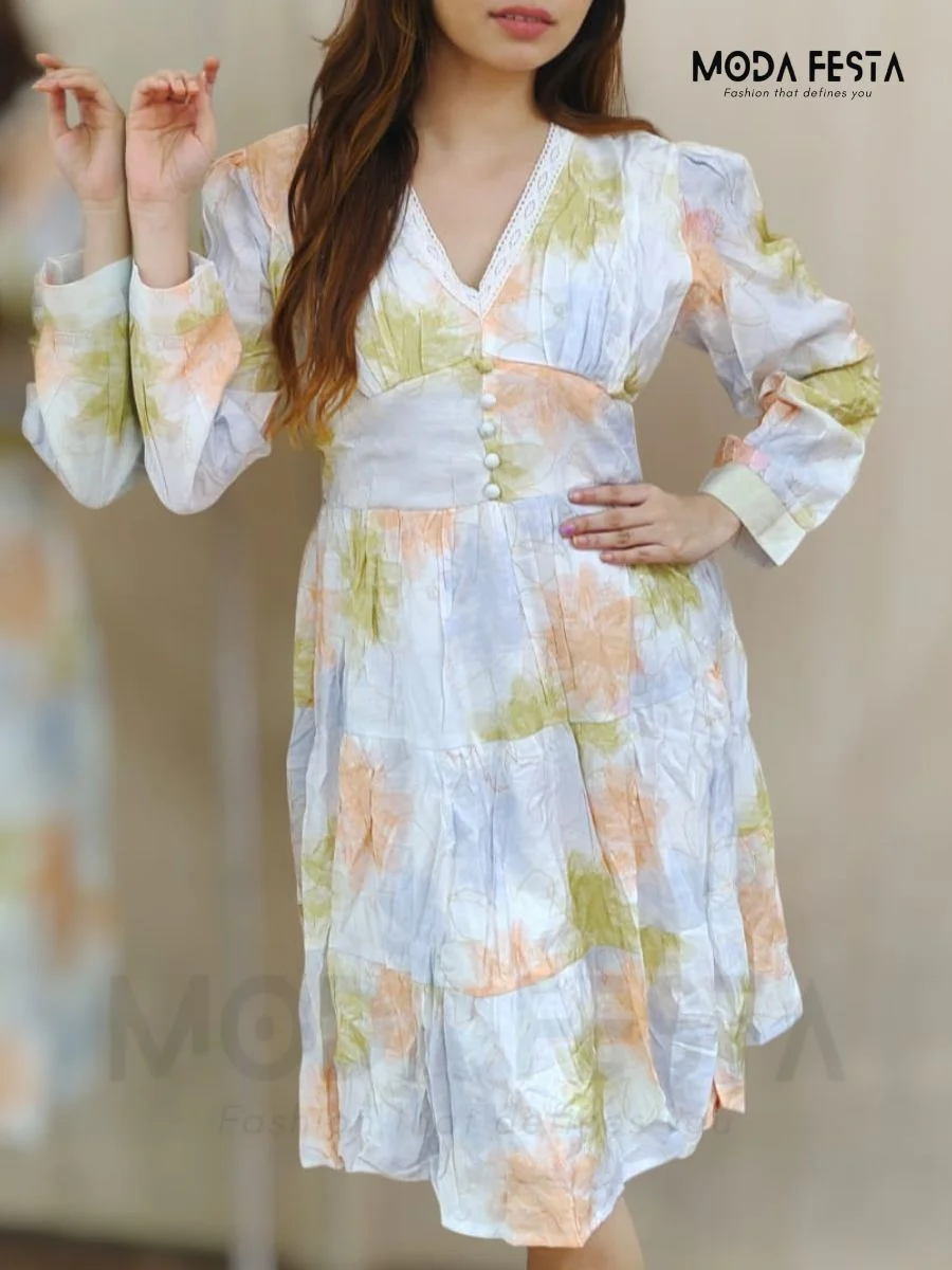 ModaFesta -floral-printed-midi-dress-white