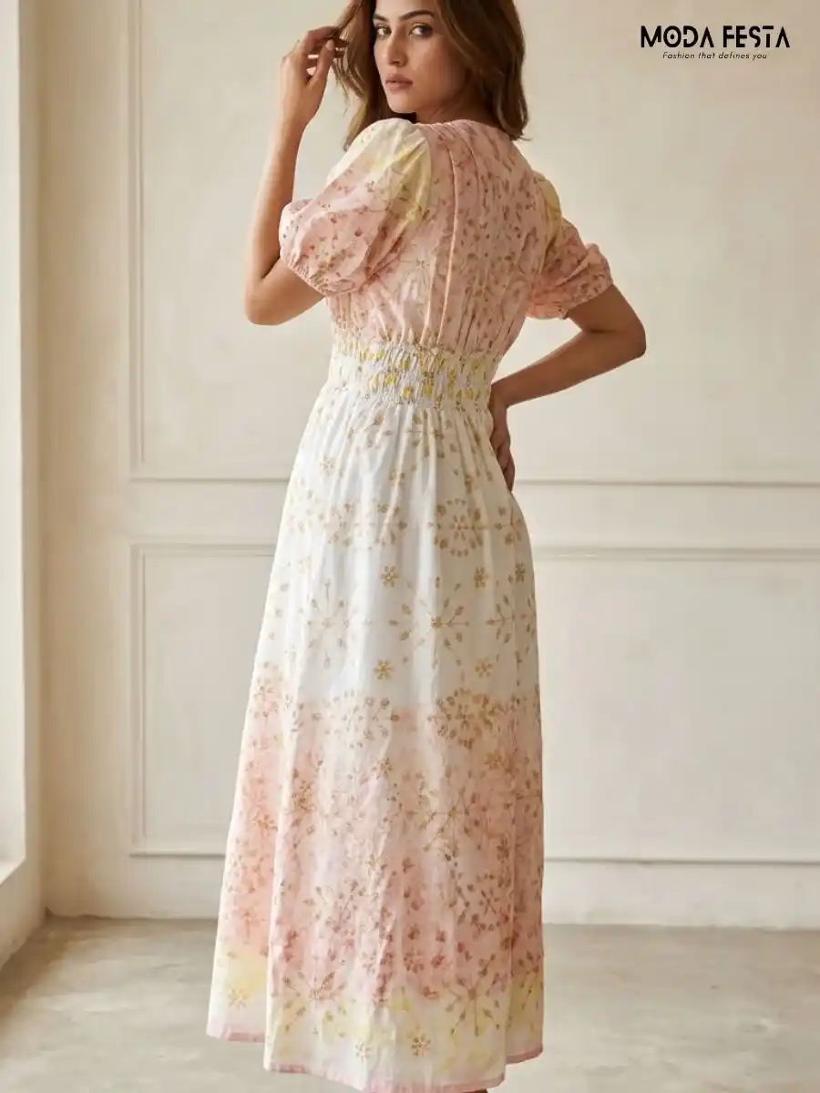 ModaFesta -blush-meadow-smocked-midi-dress