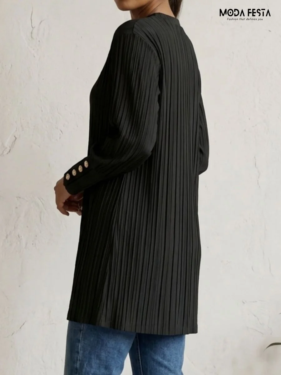 ModaFesta -black-pleated-tunic