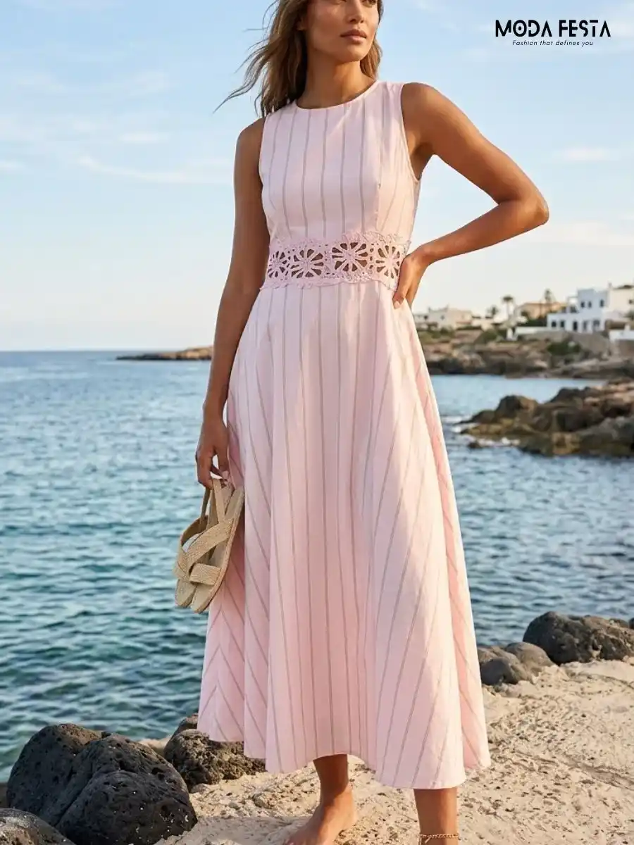 ModaFesta -coastal-blush-midi-dress-pink