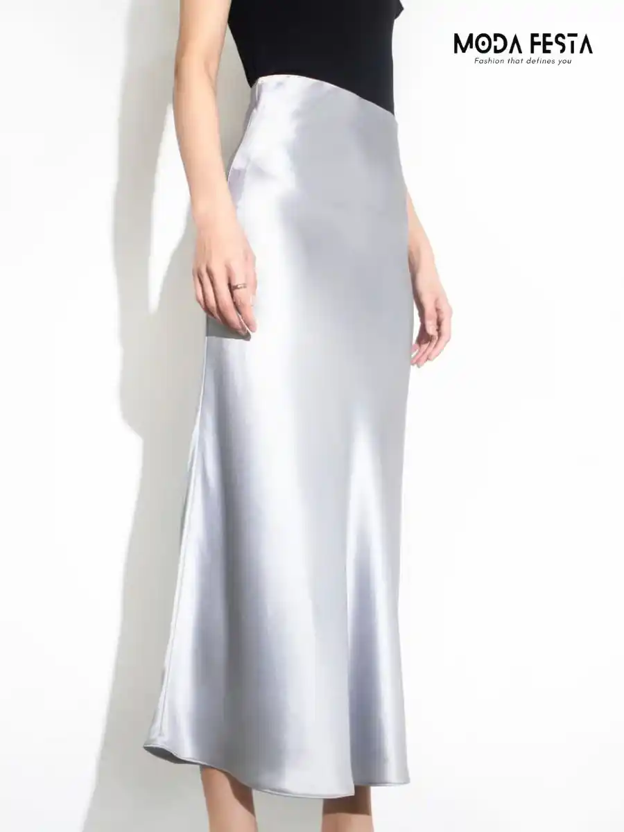 ModaFesta -elegant-a-line-mermaid-satin-skirt-silver