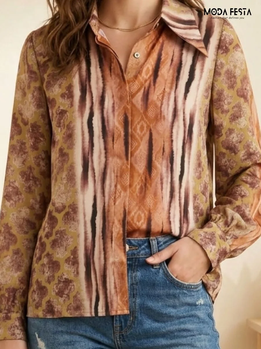 combining vertical striped tie-dye effects with a textured pattern