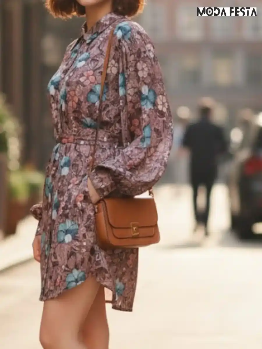 ModaFesta -flower-print-satin-shirt-peach