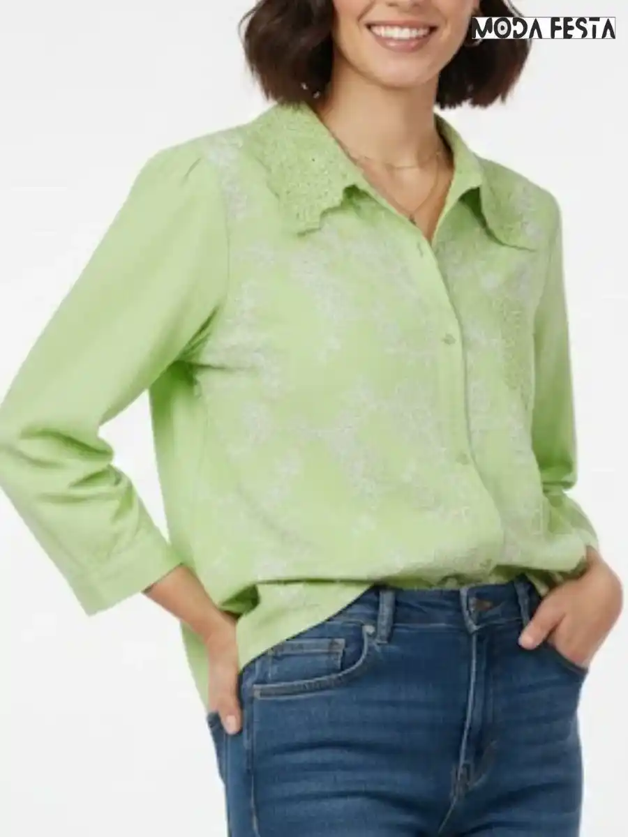 ModaFesta -elegant-green-embroidered-shirt