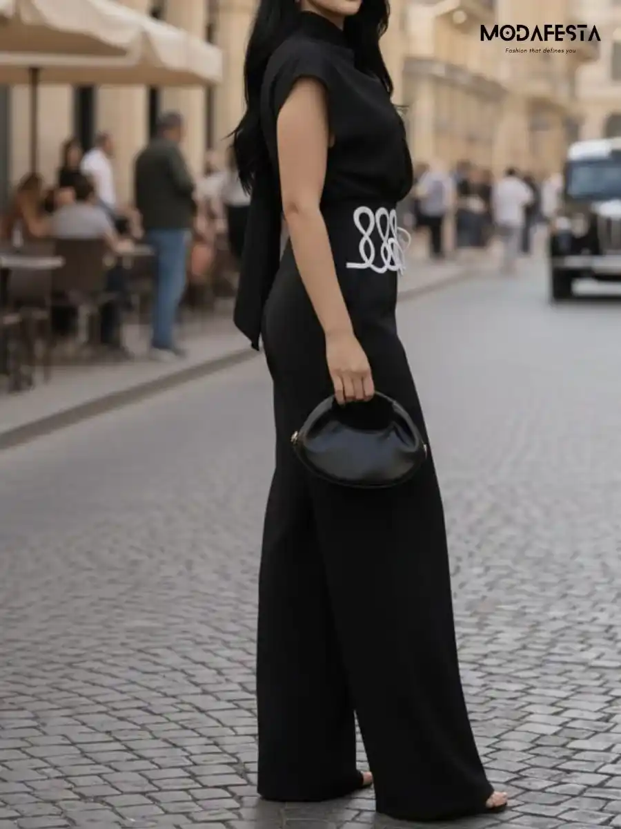 ModaFesta -satin-coord-set-with-white-work-on-pant-blacl