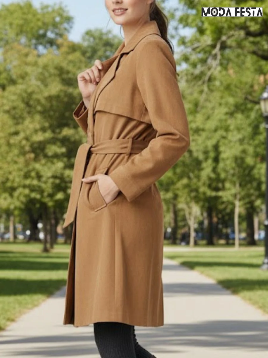 ModaFesta -elegant-style-tunic-jacket-brown