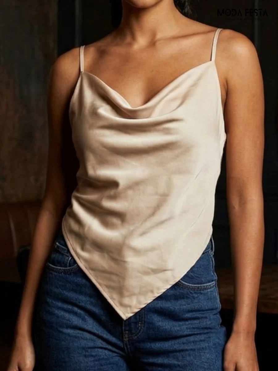 Cowl Satin Top