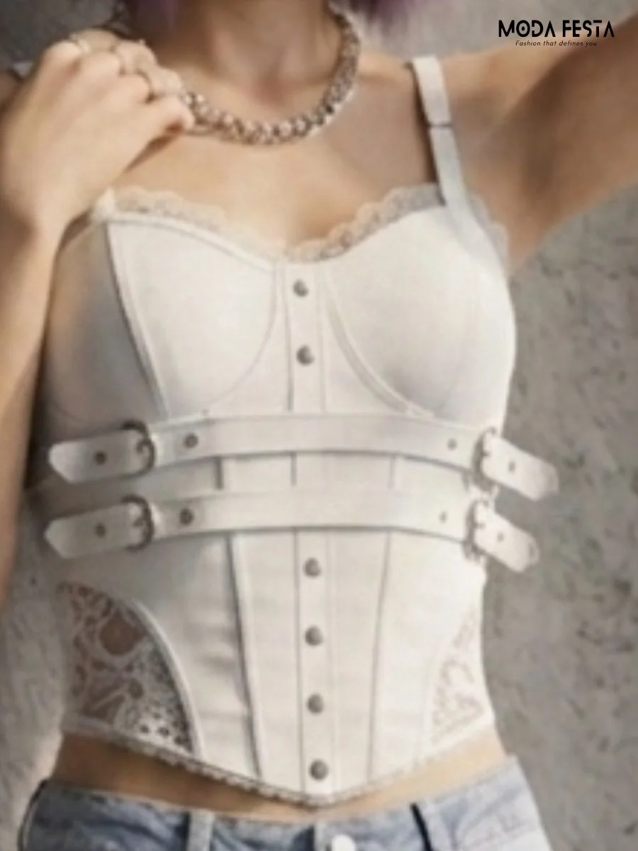 ModaFesta -buckle-strap-corset-white-crop-top