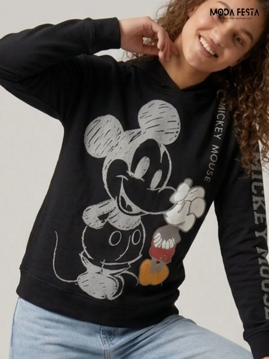 ModaFesta -mickey-mouse-graphic-hoodie