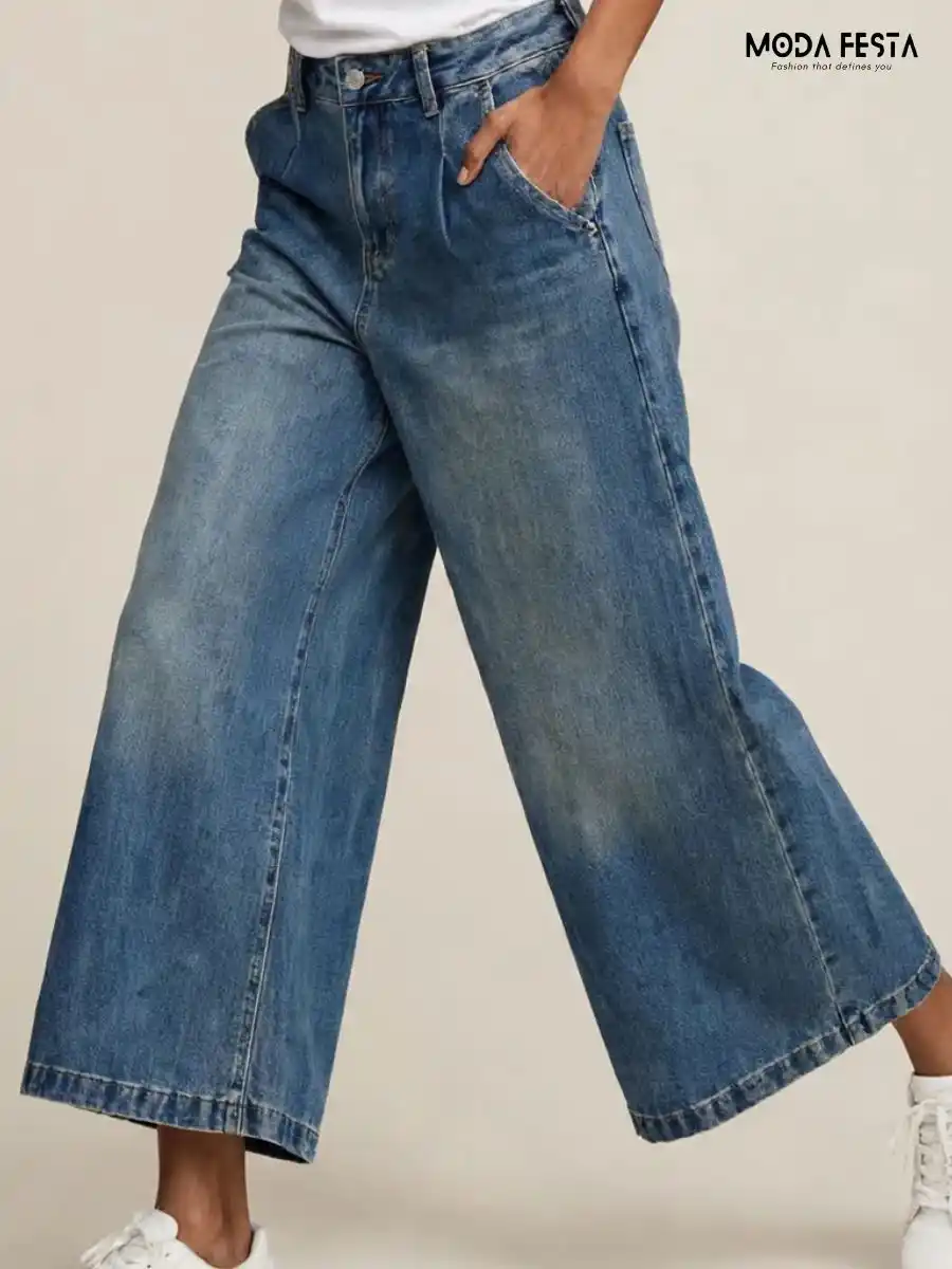 ModaFesta -blue-pleated-wide-leg-jeans
