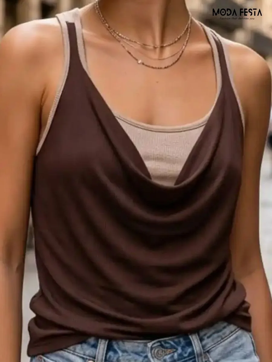 Plunging Tank Top