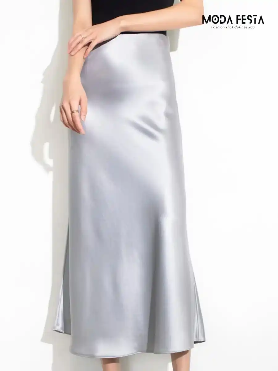 ModaFesta -elegant-a-line-mermaid-satin-skirt-silver
