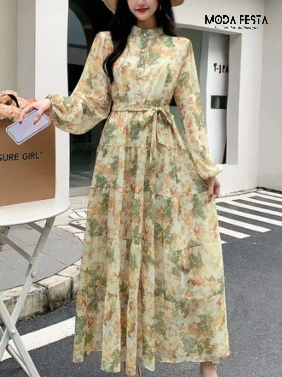 Floral Printed Long Dress