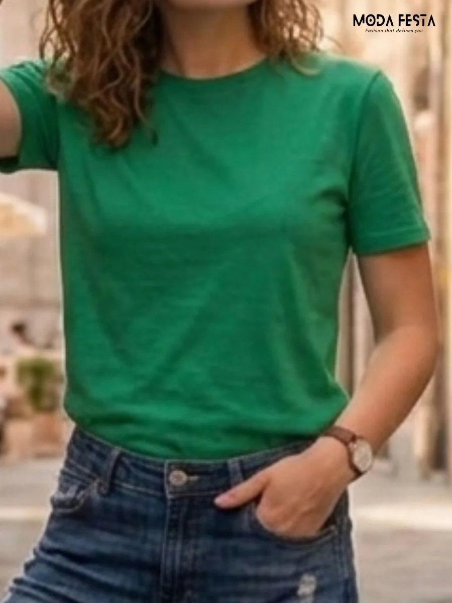 ModaFesta -essential-solid-green-top