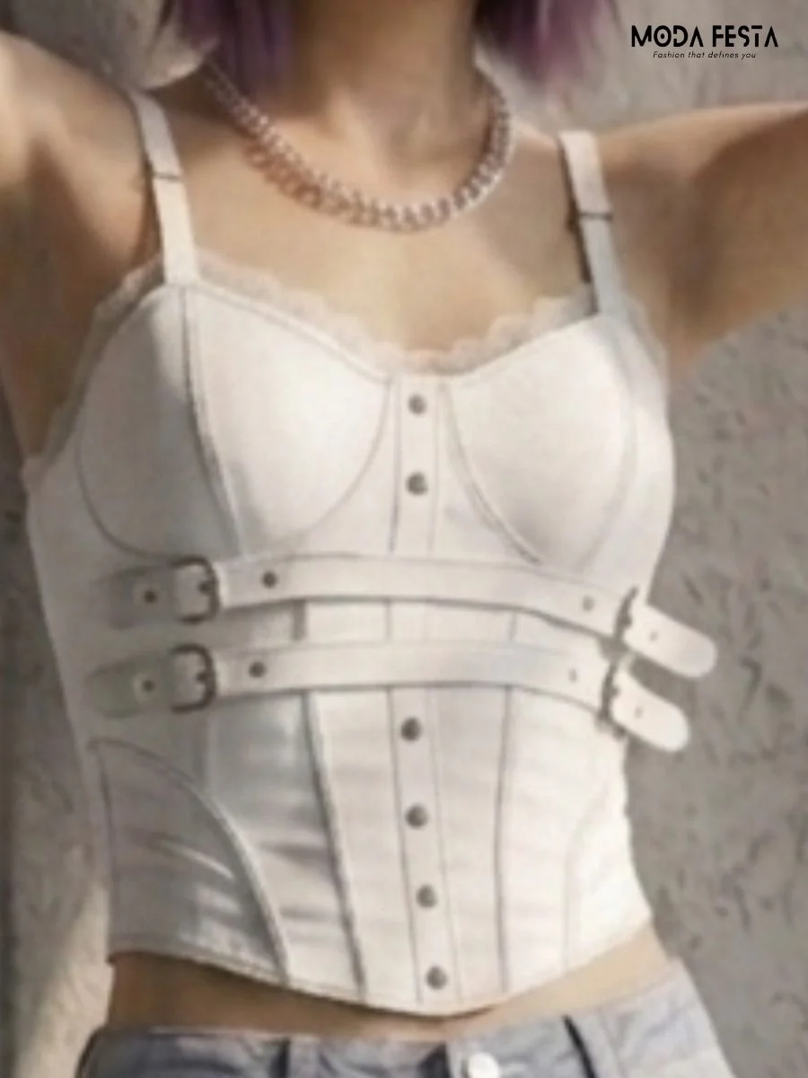 ModaFesta -buckle-strap-corset-white-crop-top