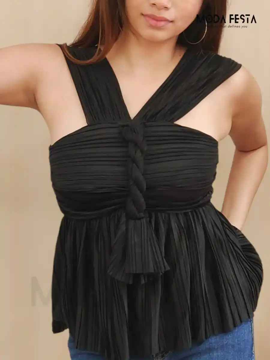 ModaFesta -maxi-boho-party-top-black