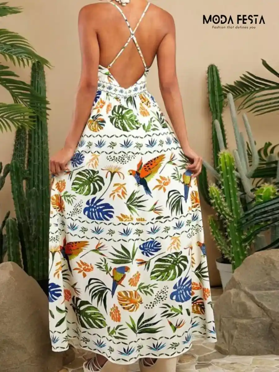 ModaFesta -floral-printed-dress-white