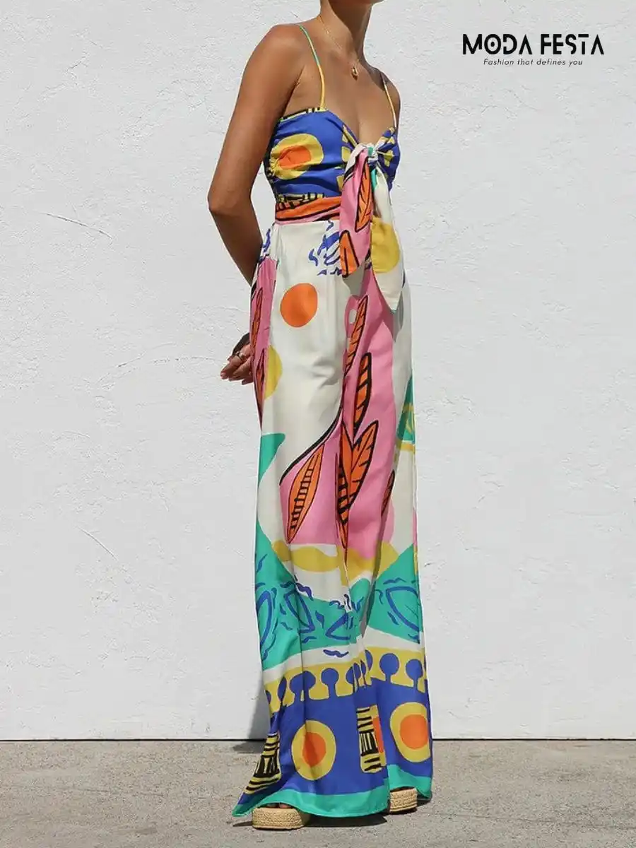 ModaFesta -vibrant-print-tie-up-jumpsuit-white