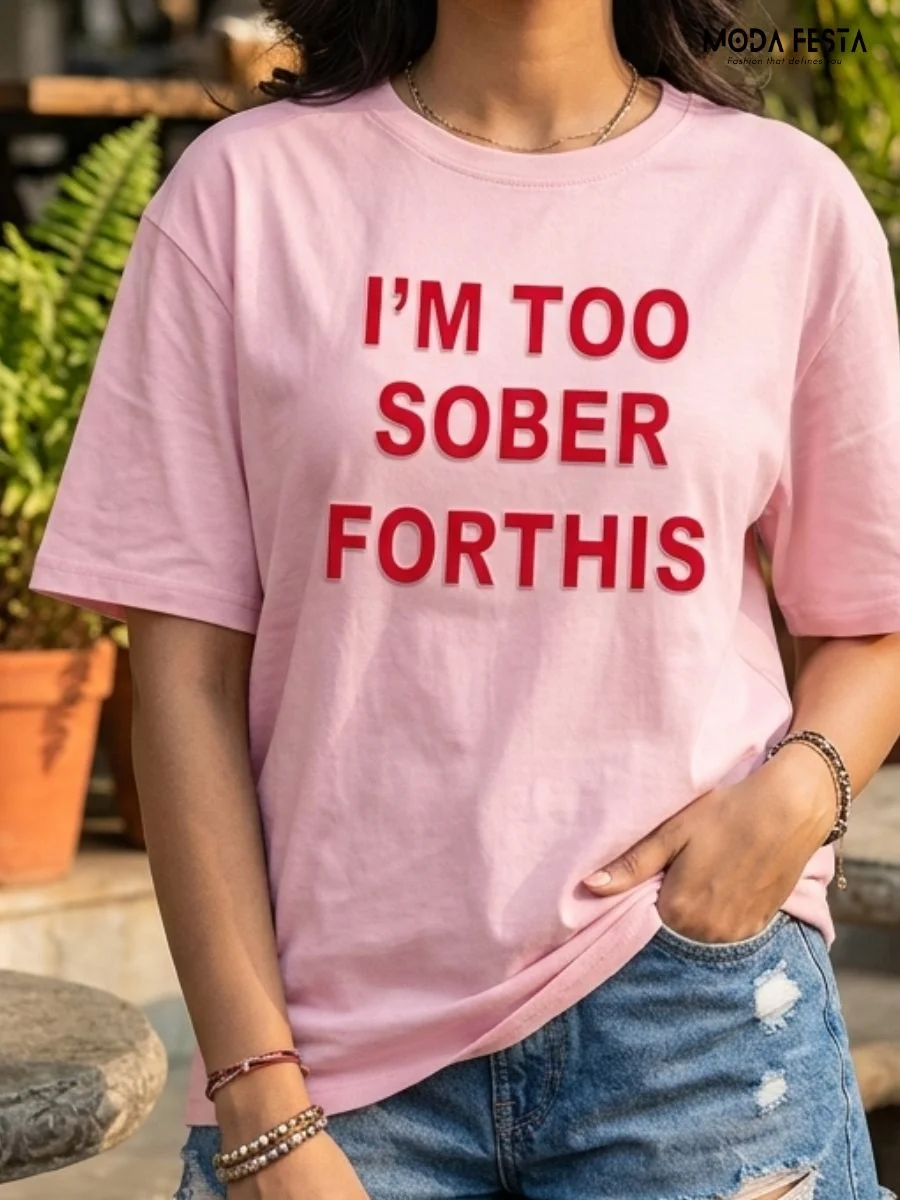 Bold Text Pink Tshirt