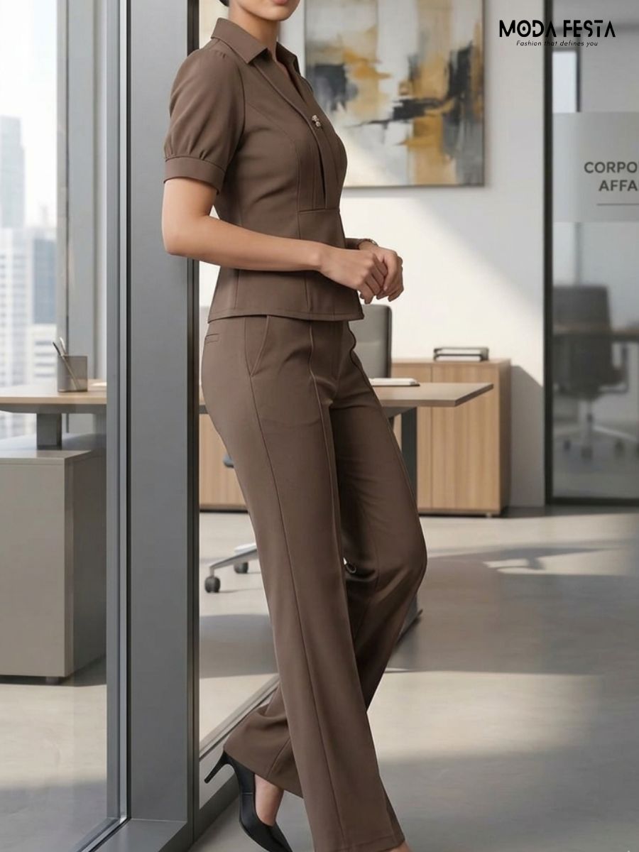 ModaFesta -tailored-collar-pleated-co-ord-Set