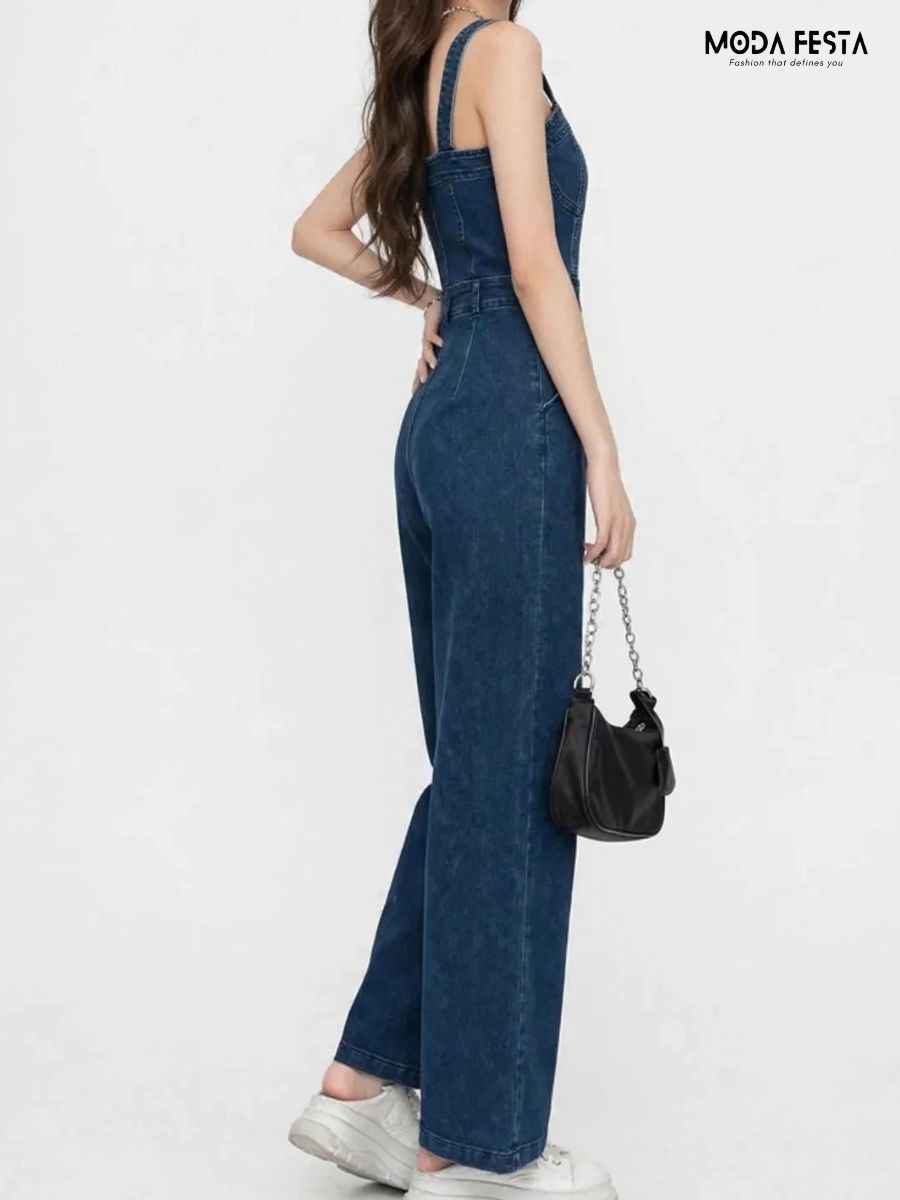 ModaFesta -slim-waist-solid-solid-jumpsuit-blue-denim