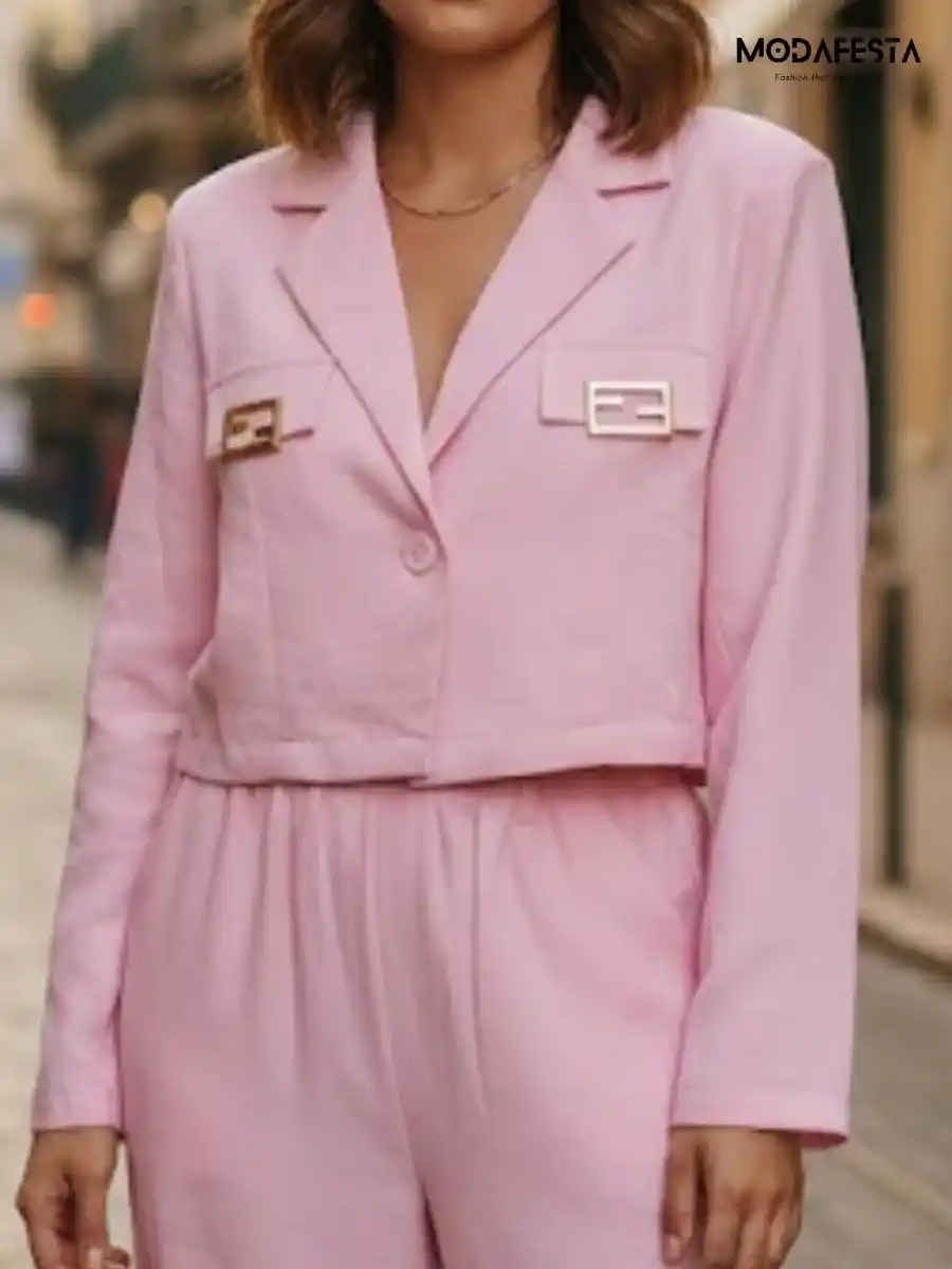ModaFesta -trendy-midtown-blazer-coord-set-pink