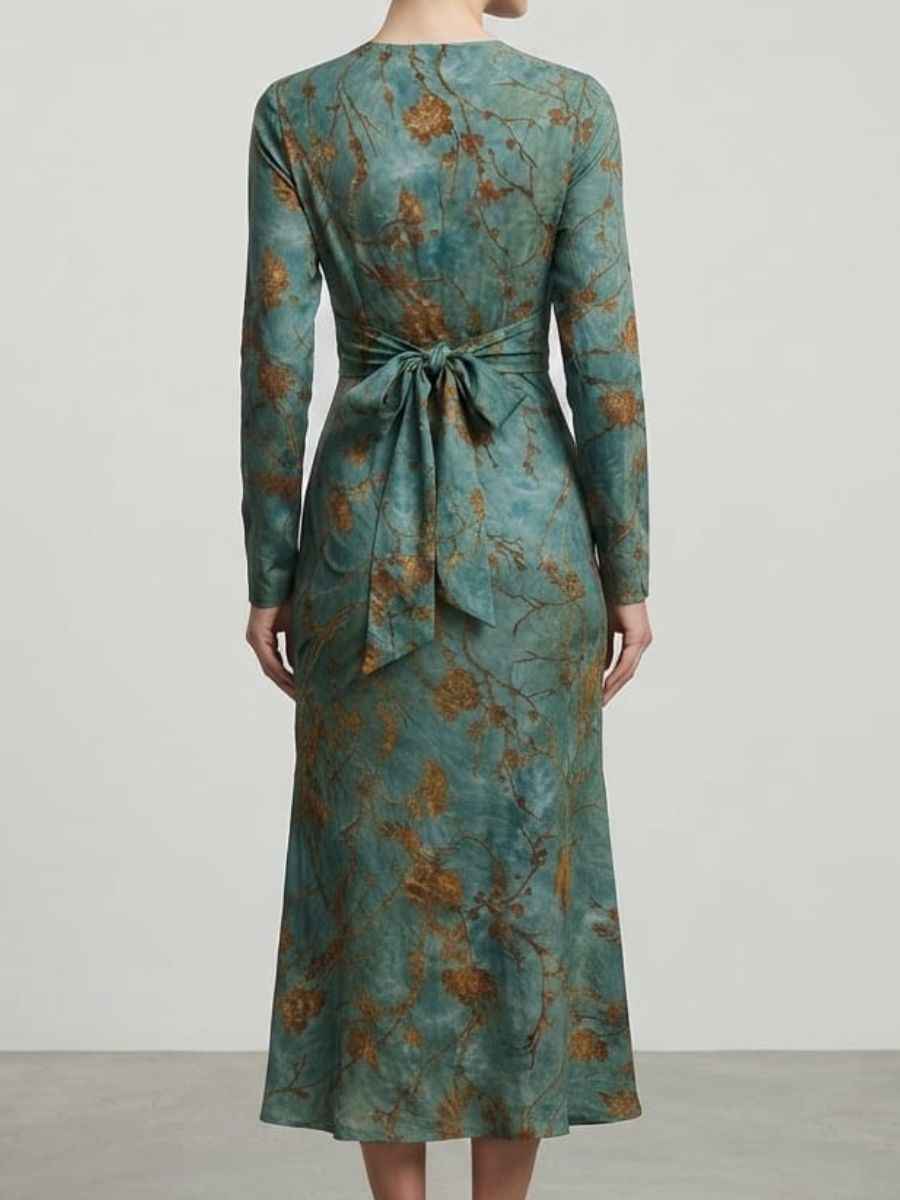 ModaFesta -full-sleeve-velvetbraso-v-nack-bodycon-party-wear-dress-green