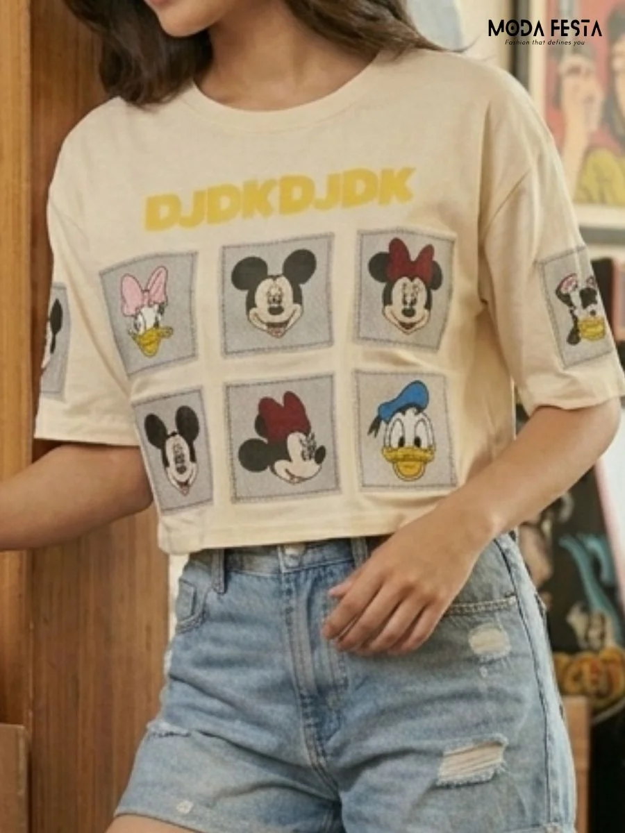 ModaFesta -disney-character-crop-tee