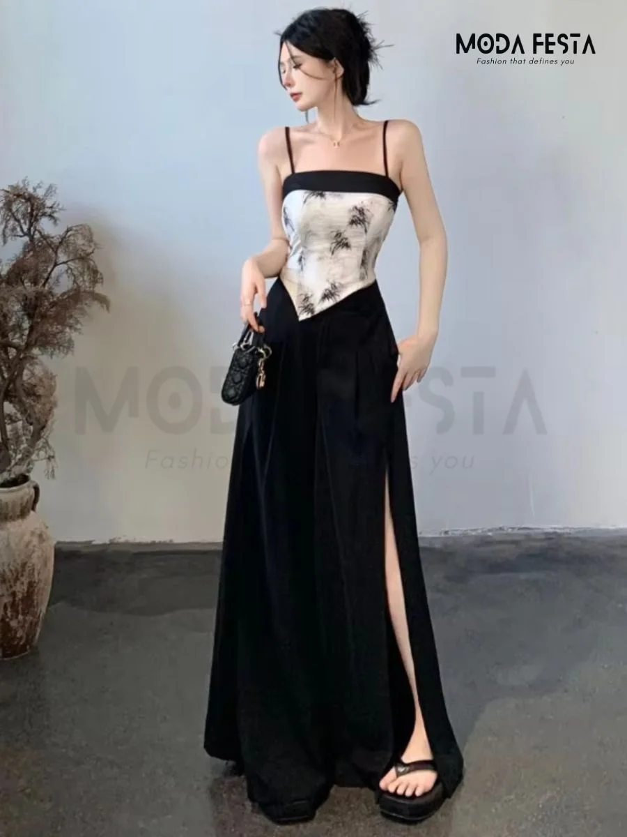 ModaFesta -vintage-print-top-beige