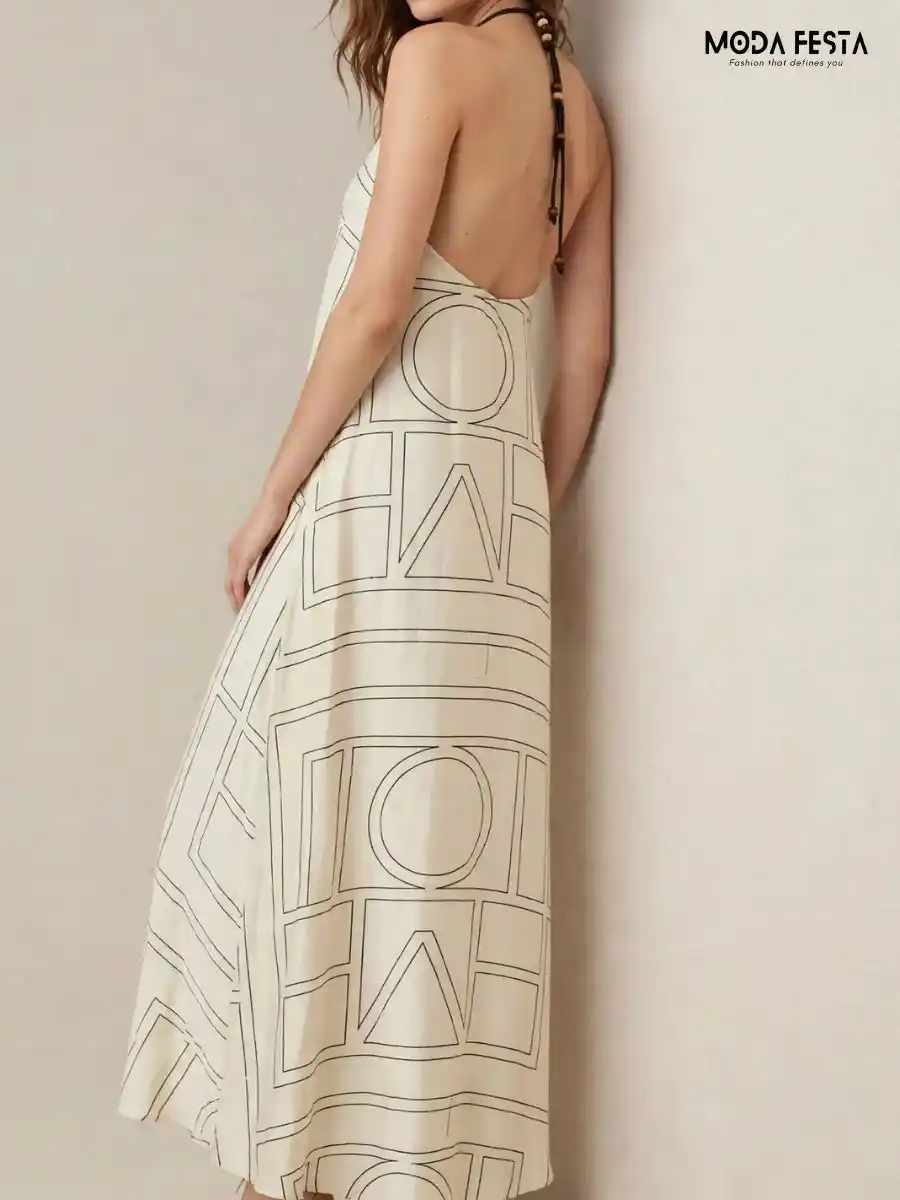 ModaFesta -geometric-print-maxi-dress