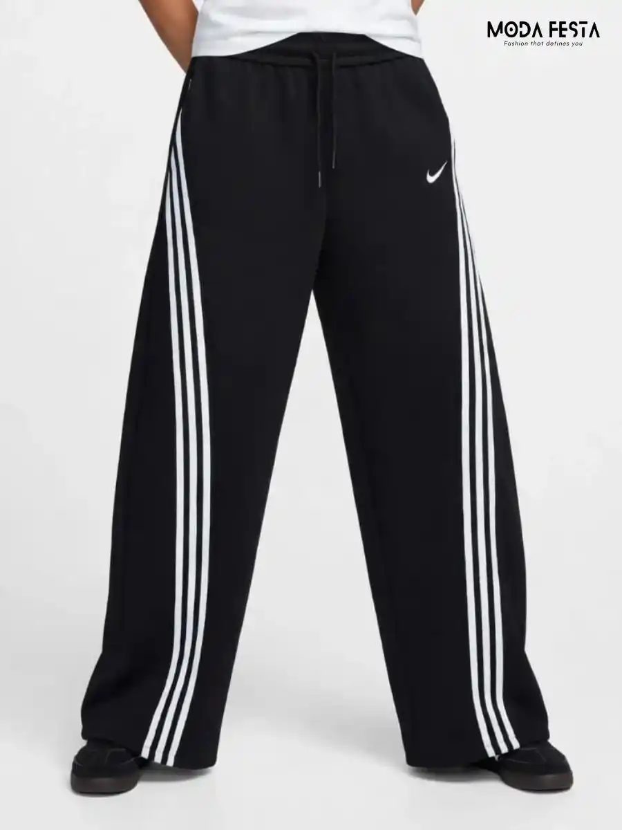 ModaFesta -black-side-stripe-track-pants
