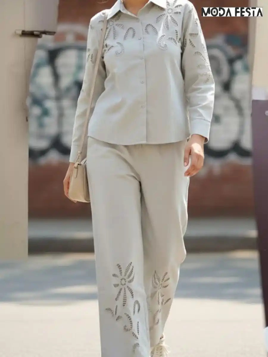 ModaFesta -elegant-cutwork-style-coord-set-grey