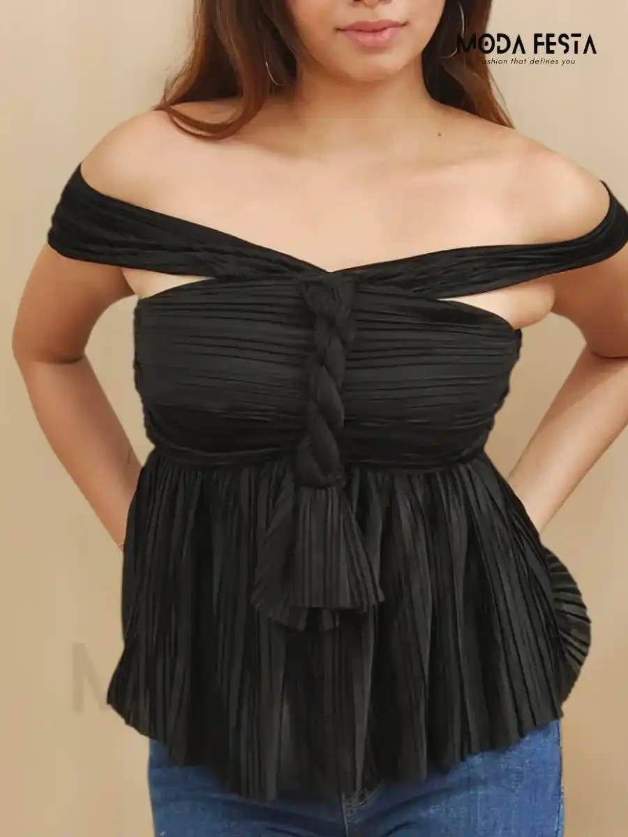 ModaFesta -maxi-boho-party-top-black