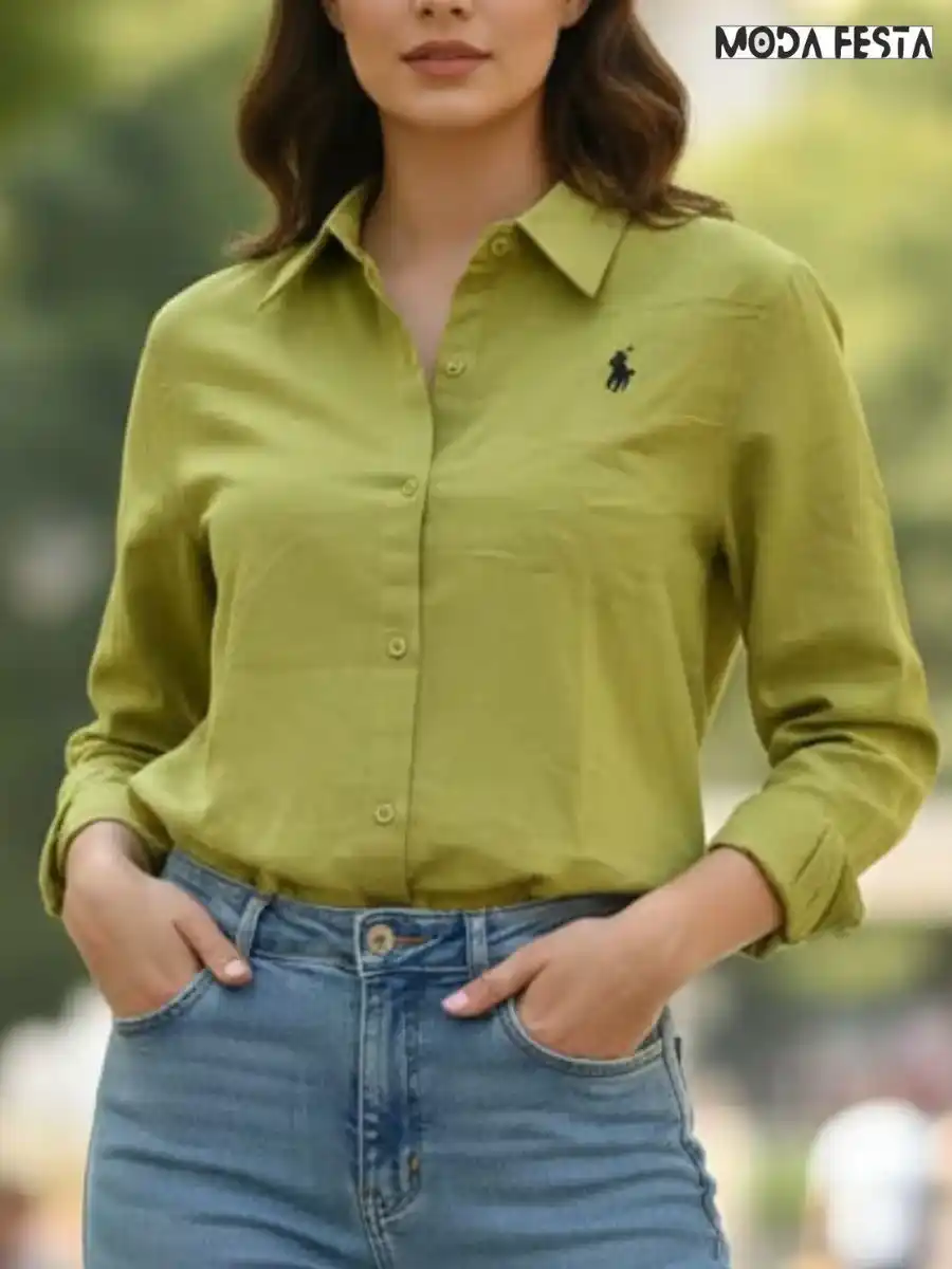 ModaFesta -elegant-linen-shirt-green