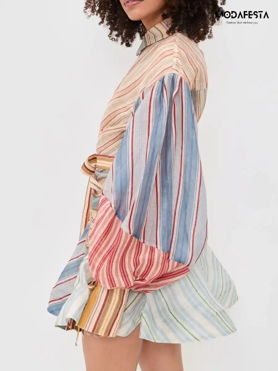 ModaFesta -elegant-zimmer-striped-dress-beige