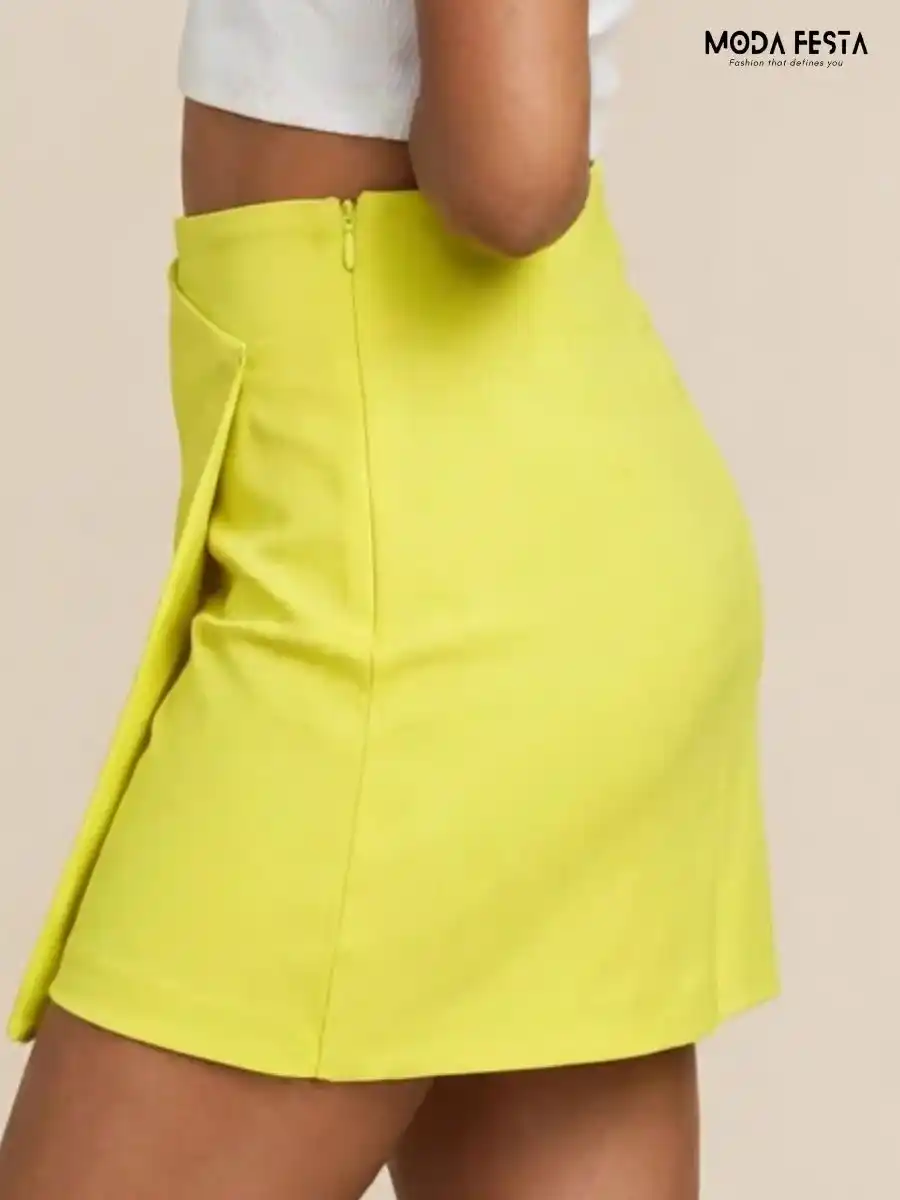 ModaFesta -solid-wrap-mini-skirt