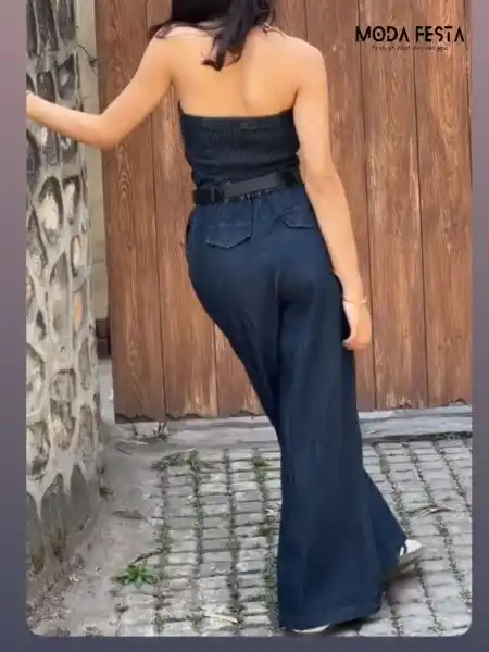 ModaFesta -elegant-denim-style-jumpsuit-blue