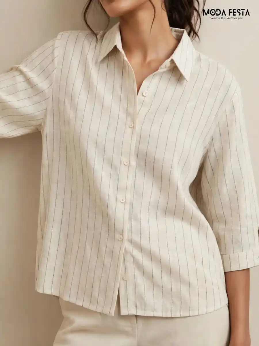 Classic Striped Collared Shirt