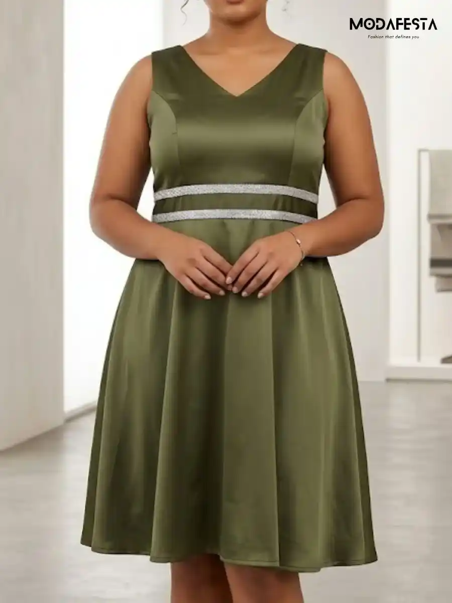 ModaFesta -elegant-embellished-a-line-party-dress-green