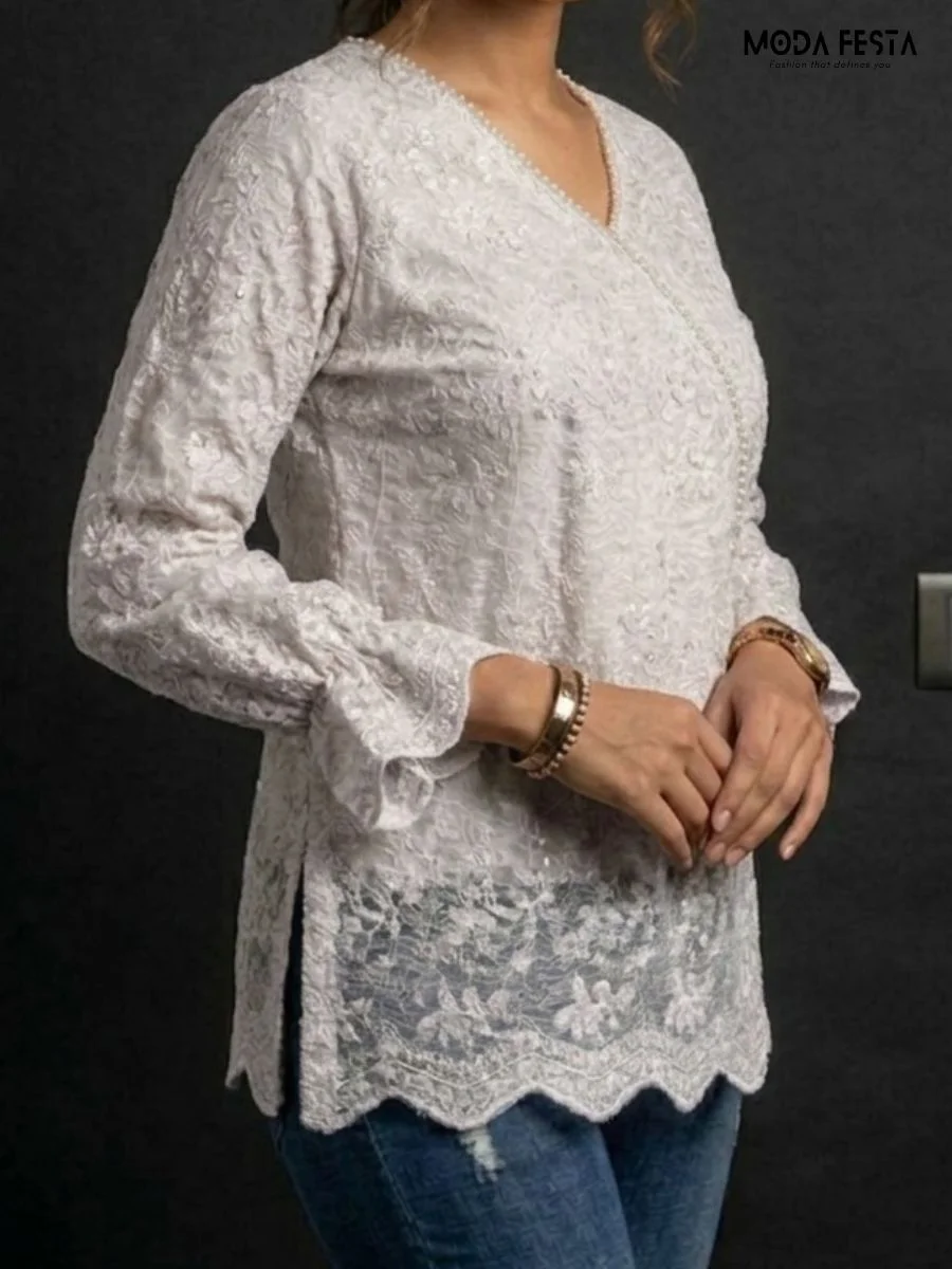 ModaFesta -ivory-sequin-lace-wrap