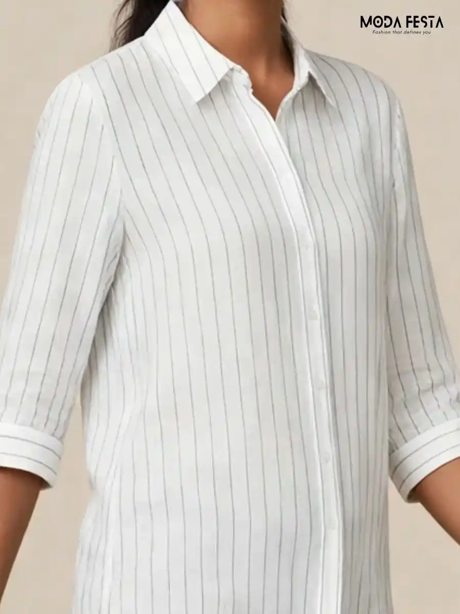ModaFesta -white-modern-striped-shirt