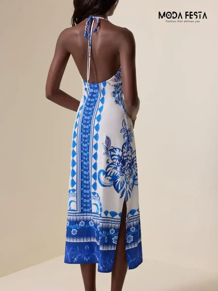 ModaFesta -stylish-floral-print-dress-blue