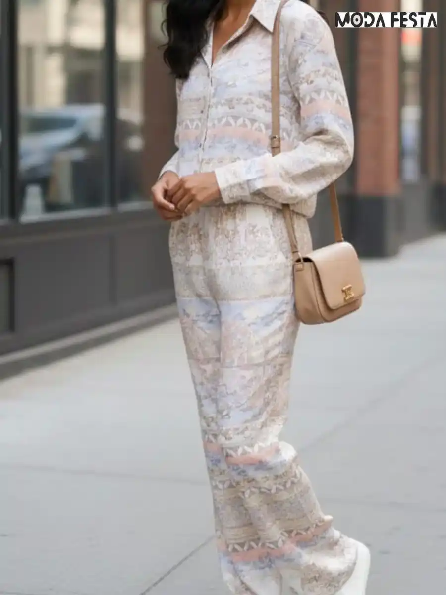 ModaFesta -elegant-abstract-print-satin-coord-set-beige