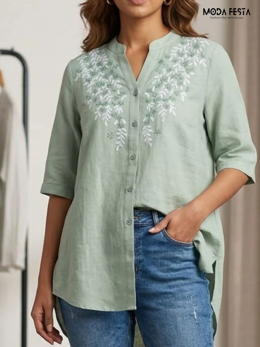 Embroidered Cotton Shirt