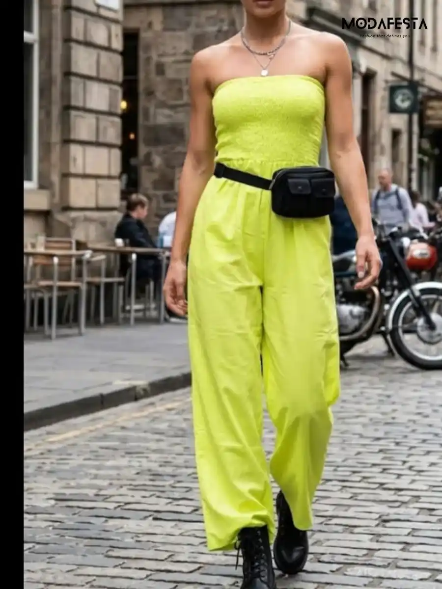 ModaFesta -free-flare-tube-jumpsuit-neon-green
